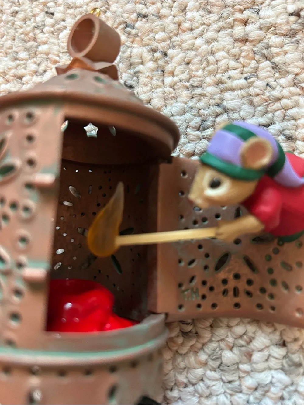 Hallmark “Warm Welcome” Copper Lantern Ornament.  Handcrafted 1999.
